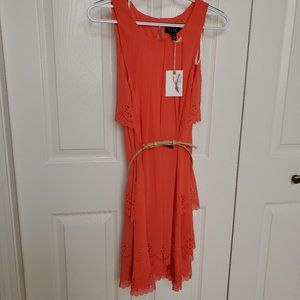 Jessica Simpson Chiffon Coral Dress Size 4